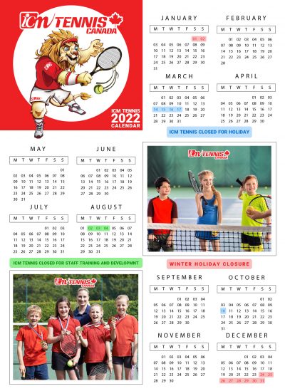 ICM Tennis 2022 calendar
