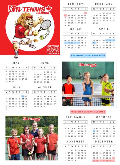 ICM Tennis 2023 Calendar